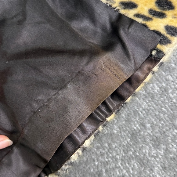 Vtg Halldon Ltd Leopard Cheetah Print Faux Fur Coat MCM Jacket Womens M? 60s - Picture 14 of 16